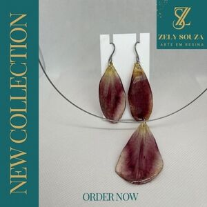 Purple Resin Earrings